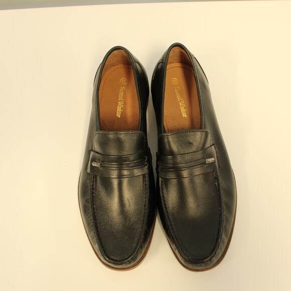 Samuel Windsor Black Mens Penny Loafers NWT Size 10  Goodyear welt main image 5